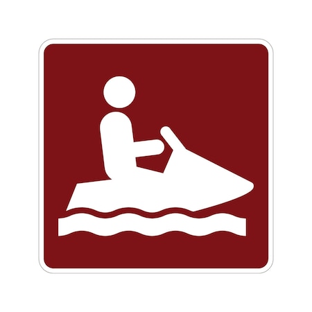 Sign Solutions Usa Jet Ski/Personal Watercraft (Symbol), Aluminum, 24 in x 24 in DUS08DWT2424RS-121